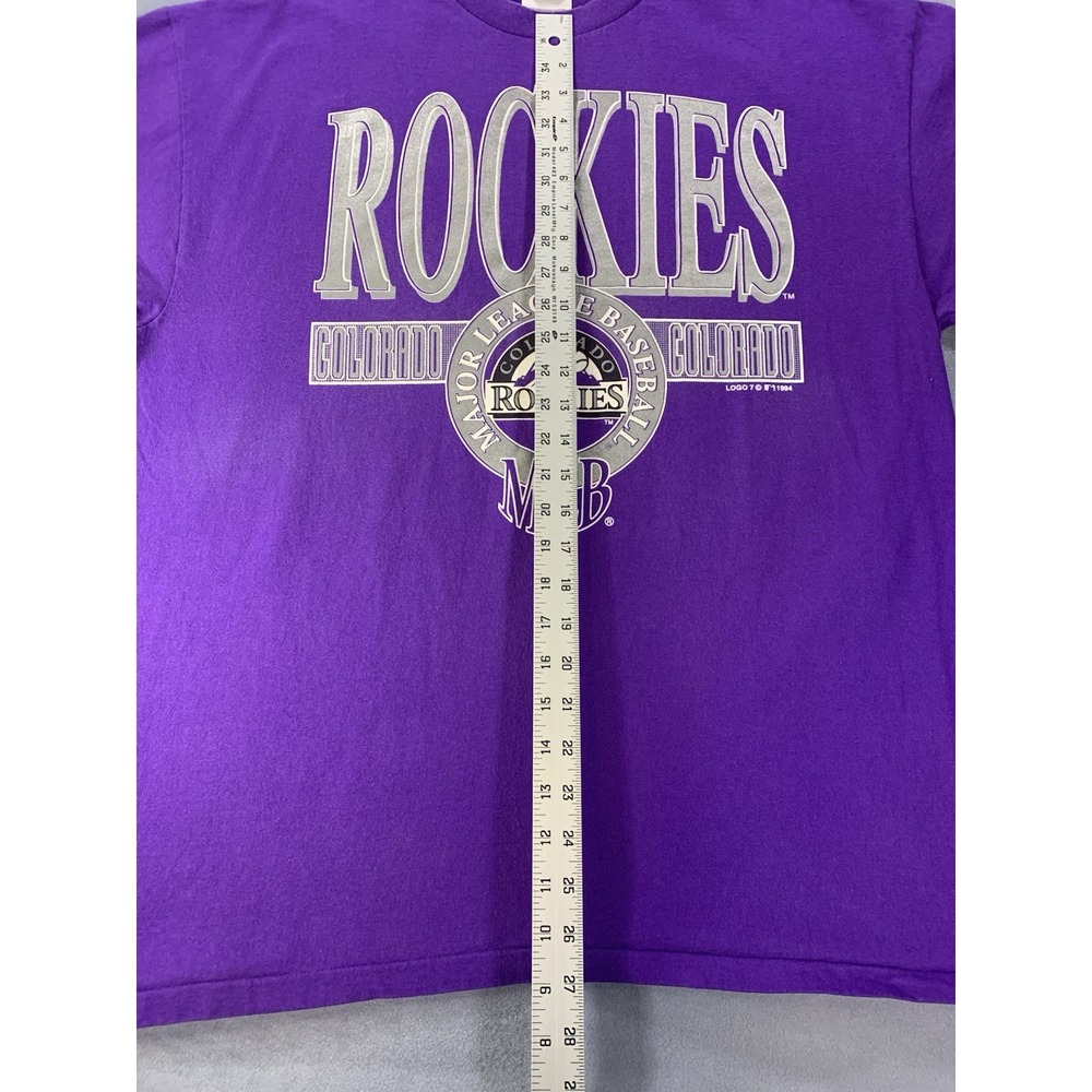 Vintage Colorado Rockies T Shirt Men's XL 1994 90s Single Stitch USA Logo 7 MLB - Picture 6 of 7